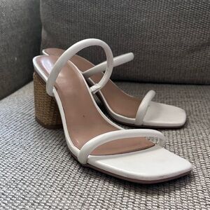 A New Day White Blocked Heels Size 8